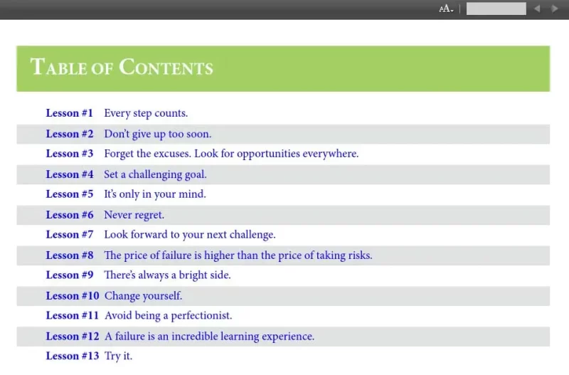 Epub - Clickable Table of contents