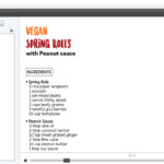 Conversion de livres de cuisine - Échantillons ePub 1