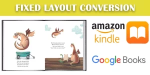Conversión de libros electrónicos de diseño fijo para Kindle de Amazon, Apple y Google Play