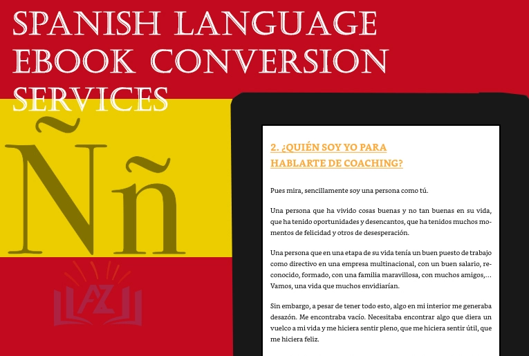 Servicios de conversión y formateo de libros electrónicos en español